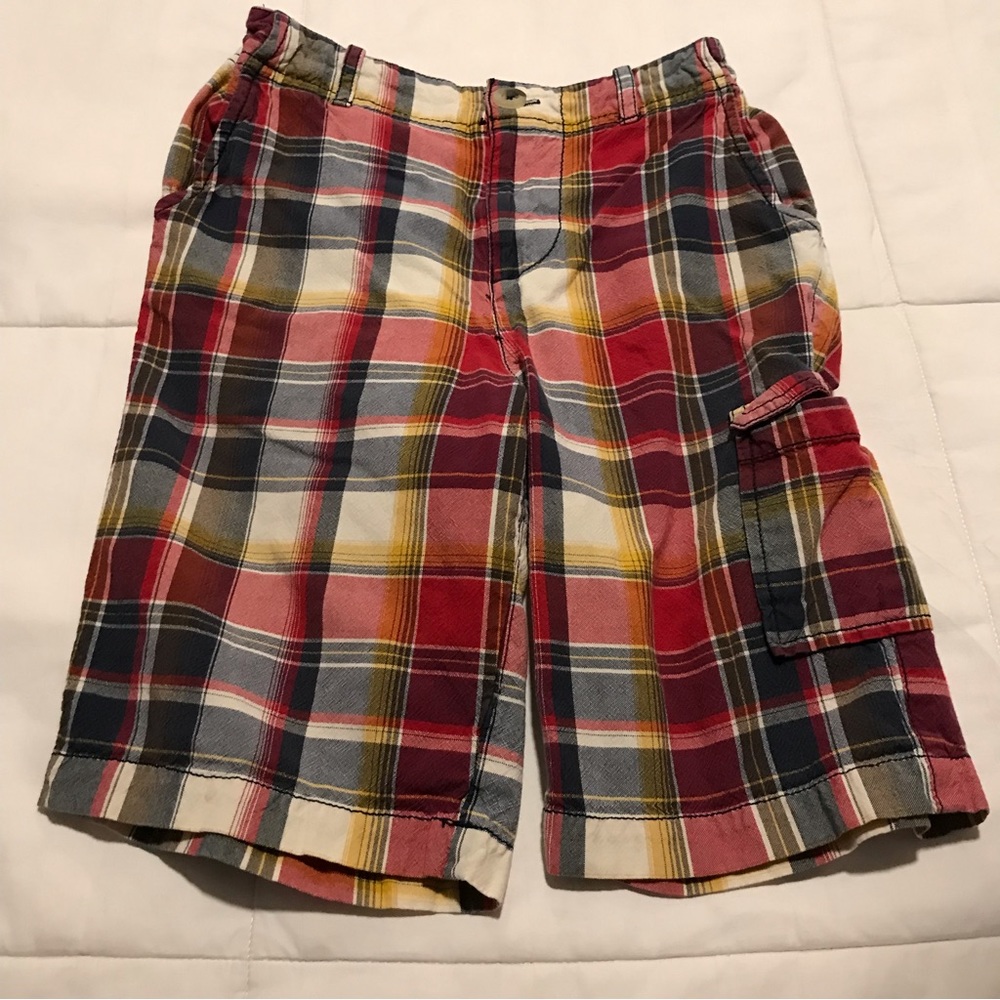 PEAK Brand Plaid Cargo Shorts